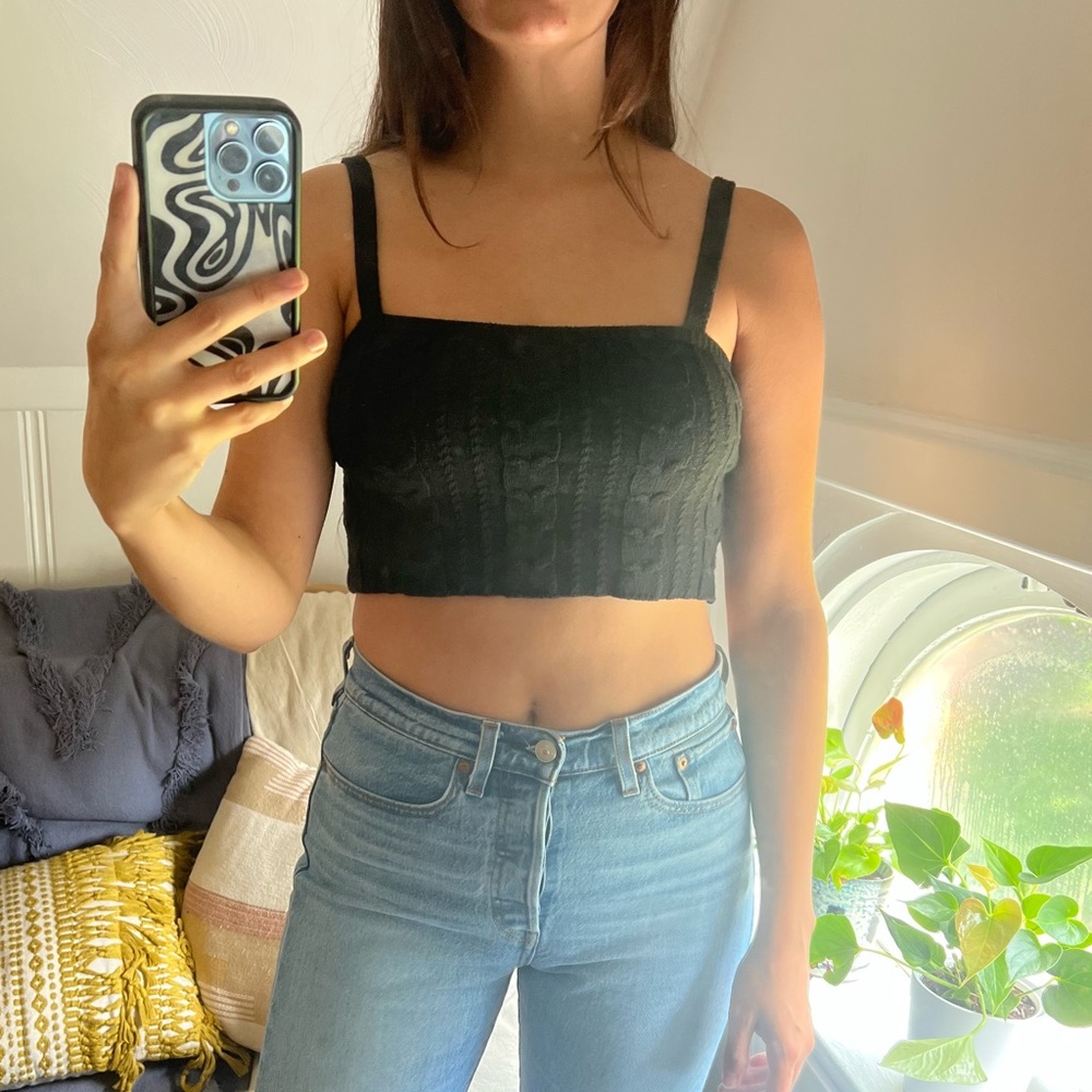 Wild Fable Cable Knit Sweater Cropped Tank size M